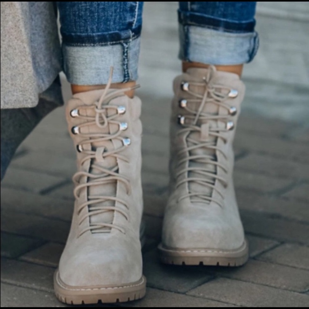 VICI Faux Suede Lace Up Boot